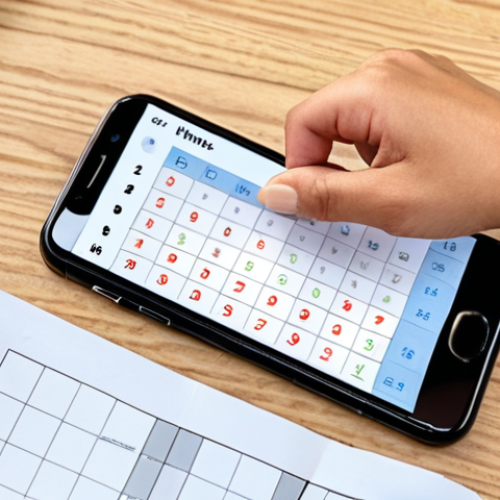 Home 14 **
A person happily marking off tasks in a habit tracker app on their phone, representing time management and productivity. The background shows a clean, organized workspace.
**