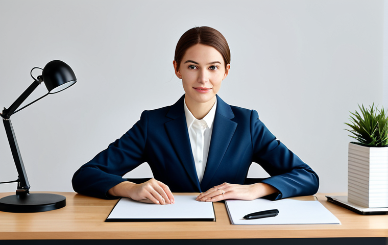 **
A professional woman in a modest, tailored business suit, sitting at a clean and organized desk in a bright, modern office. Fully clothed, appropriate attire. Safe for work. Perfect anatomy, natural proportions, well-formed hands. Natural pose, professional photography, high quality, family-friendly.
**